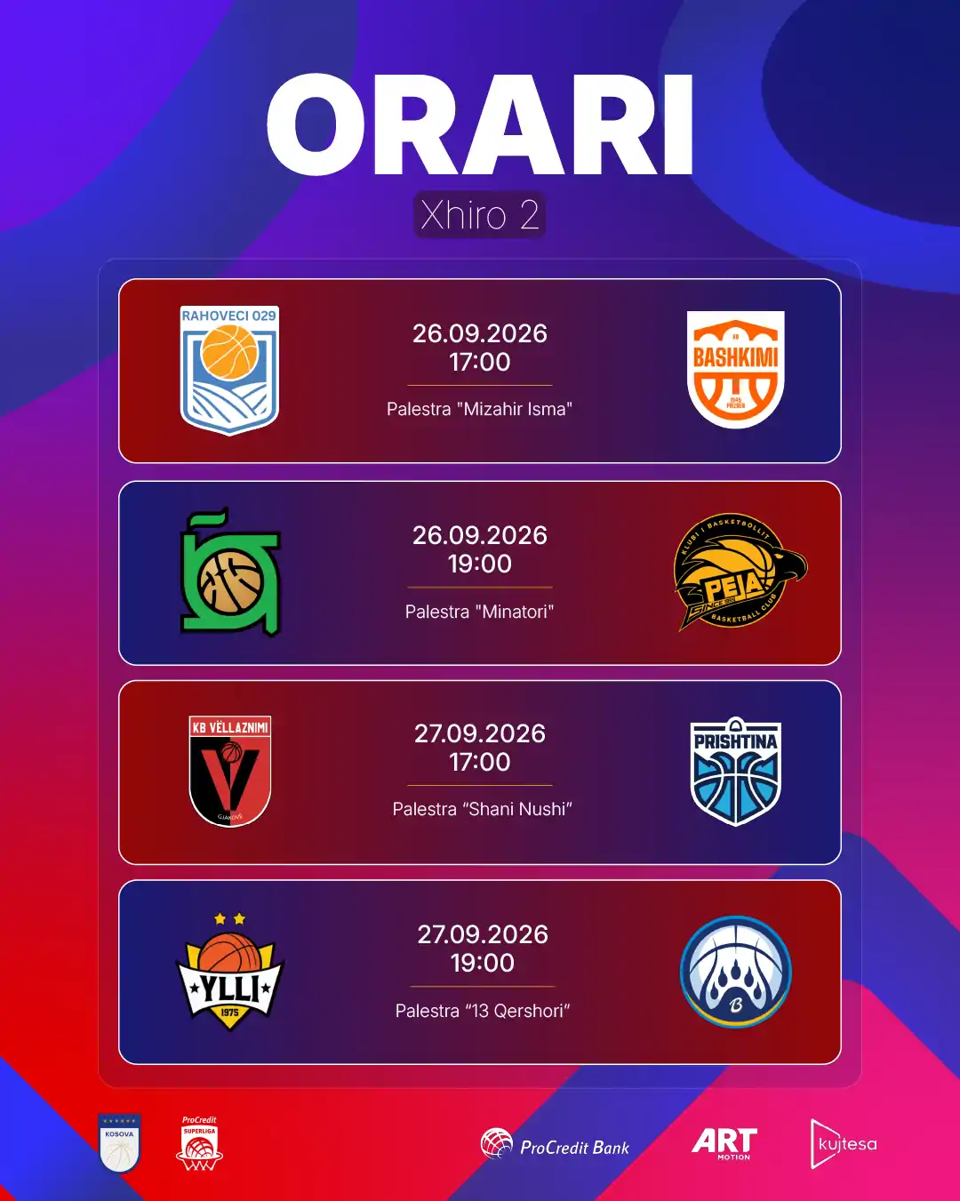 Xhiroja e dytë sjell përballje interesante në ProCredit Superligë